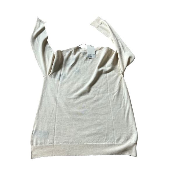 NWT Zadig and Voltaire white creme Miss Star merino wool sweater size large - Picture 3 of 7